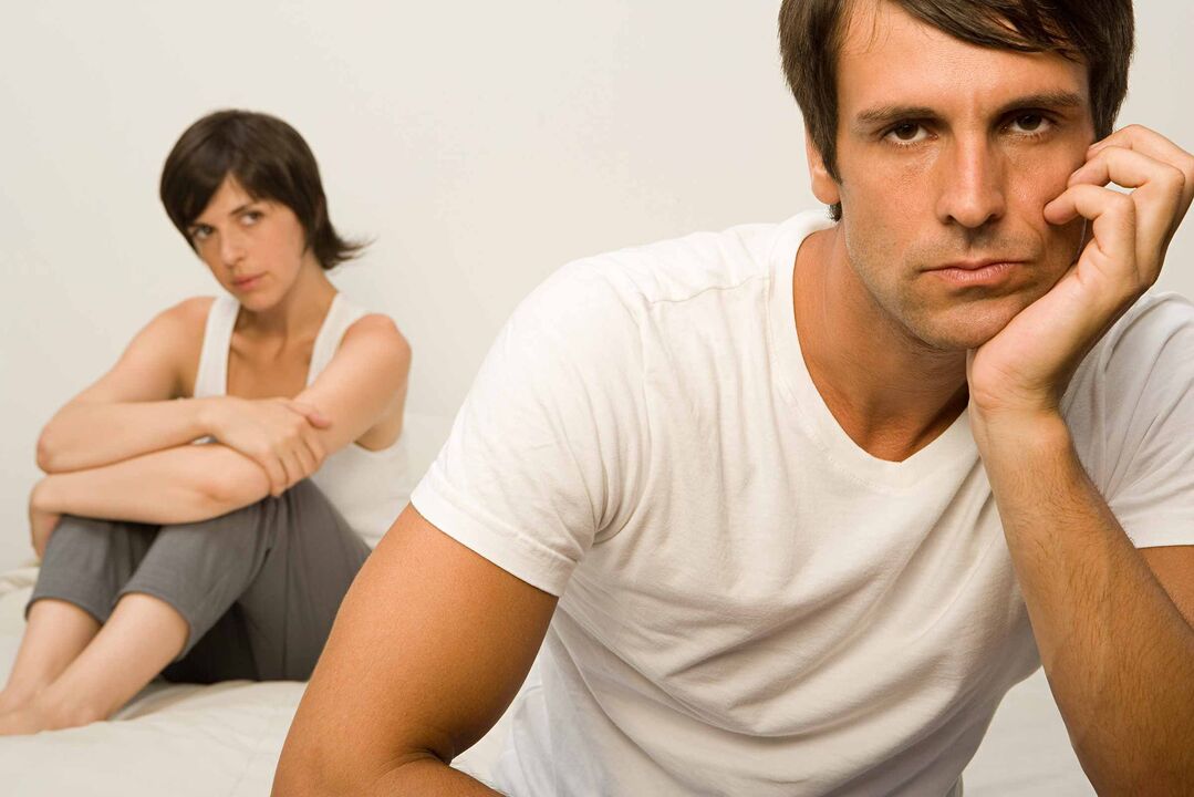 Negative faktorer provokerer udviklingen af ​​impotens hos mænd